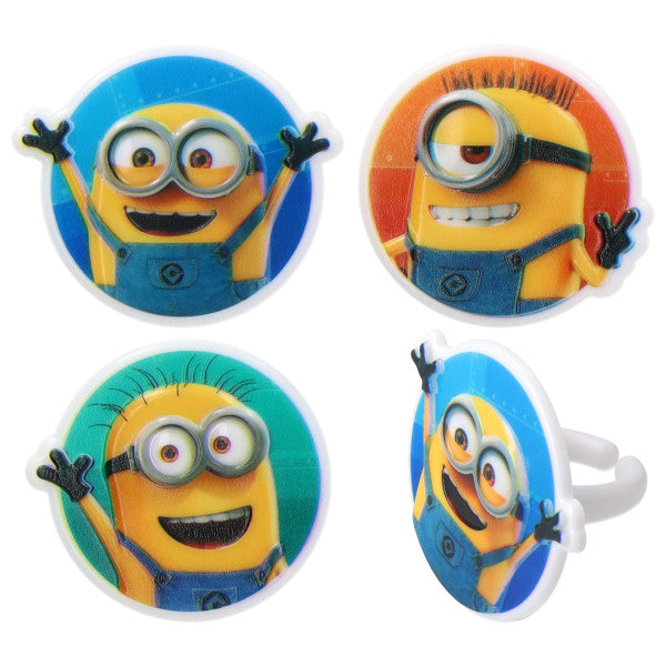 Despicable Me Minions Cupcake Rings 12ct
