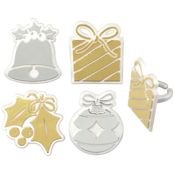 Holly Jolly  Cupcake Rings 12ct