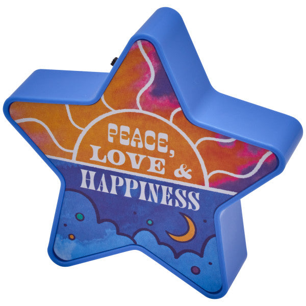 Peace, Love & Happiness DecoSet and Edible Cake Topper Image Background