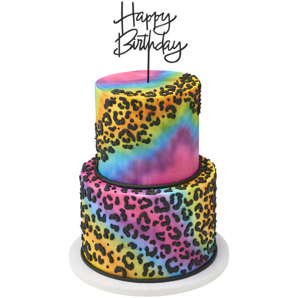 Happy Birthday Black Vertical Layon