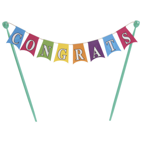 Felicitaciones Grad Banner colorido Layon 