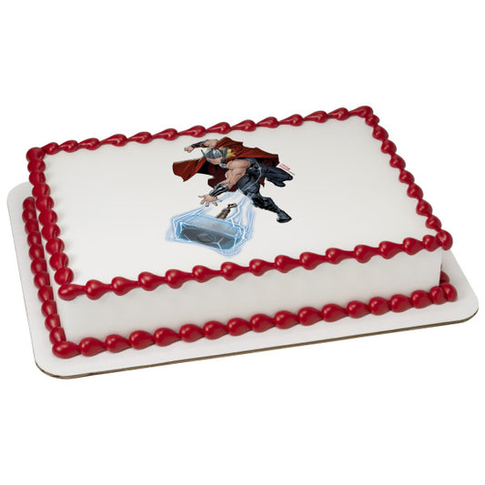 Imagen comestible para decoración de tarta de Thor de Marvel