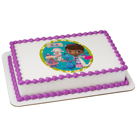 Disney's Doc McStuffins Doc and FriendsEdible Cake Topper Image
