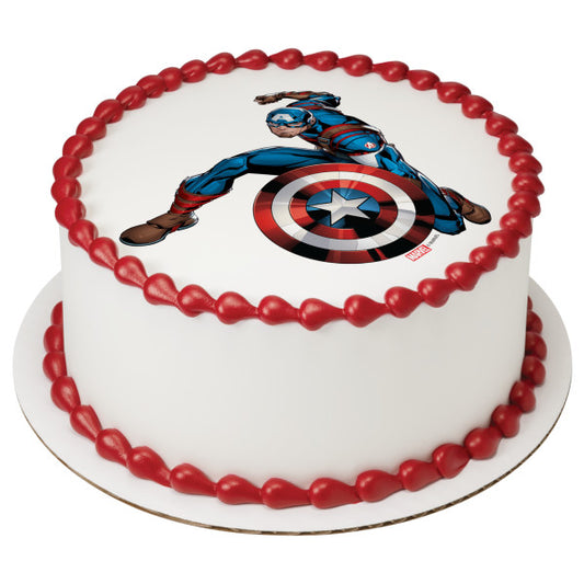 Marvel's Captain America Edible Cake Topper Image