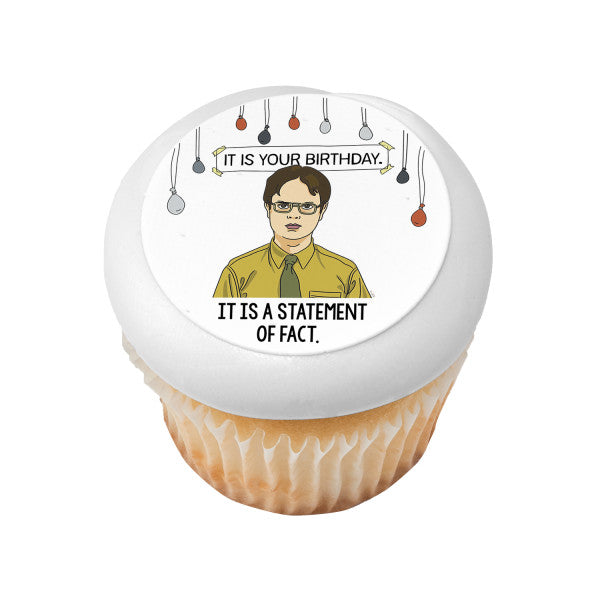The Office Statement of Fact. Edible Cake Topper Image