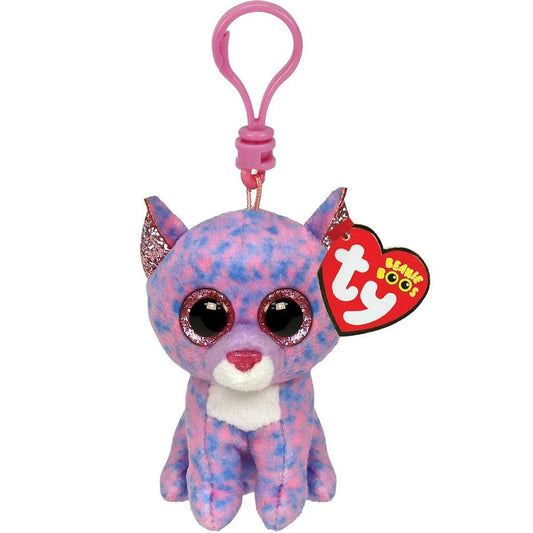  Ty Beanie Boos CASSIDY Speckled Cat Key Clip
