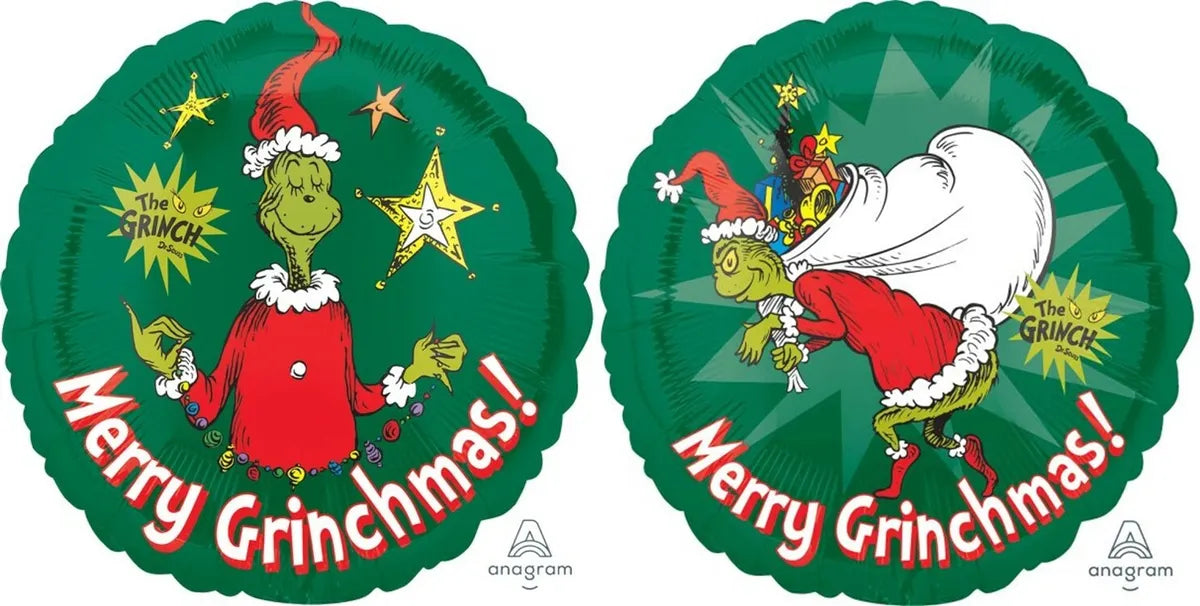 How The Grinch Stole Christmas 17" Round Foil Balloon, 1ct