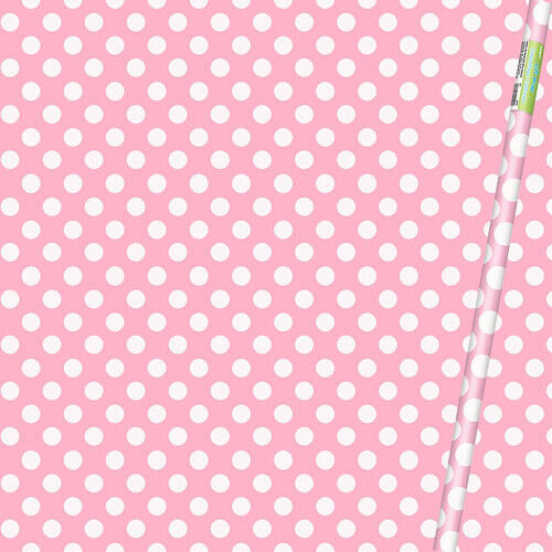Lovely Pink Dots Gift Wrap, 30" x 5 ft