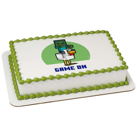 MINECRAFT Game On  Edible Cake Topper Image