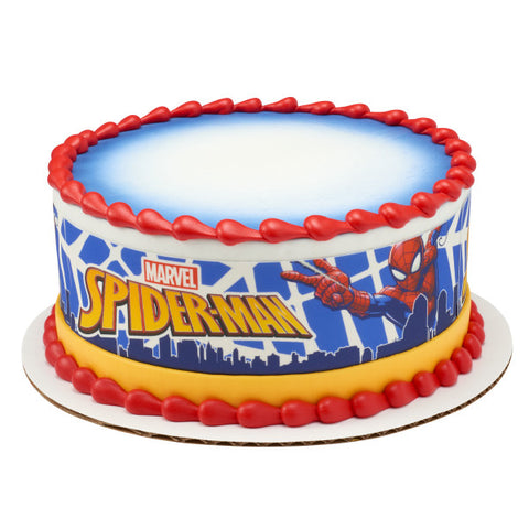 Marvel's Spider-Man In Action Edible Cake Topper Image Strips