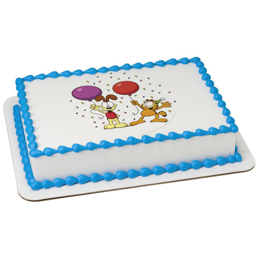 Garfield and Odie Edible Cake Topper Image