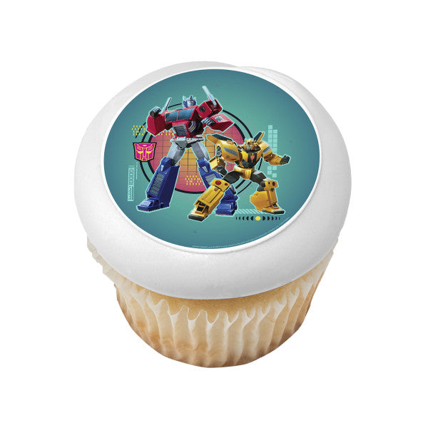 Imagen de adorno comestible para tarta Transformers We Unite