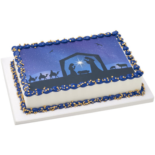 Nativity Edible Cake Topper Image
