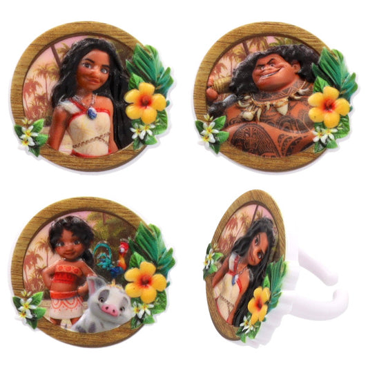 Disney's Moana 2 Together Again Cupcake Rings 12ct