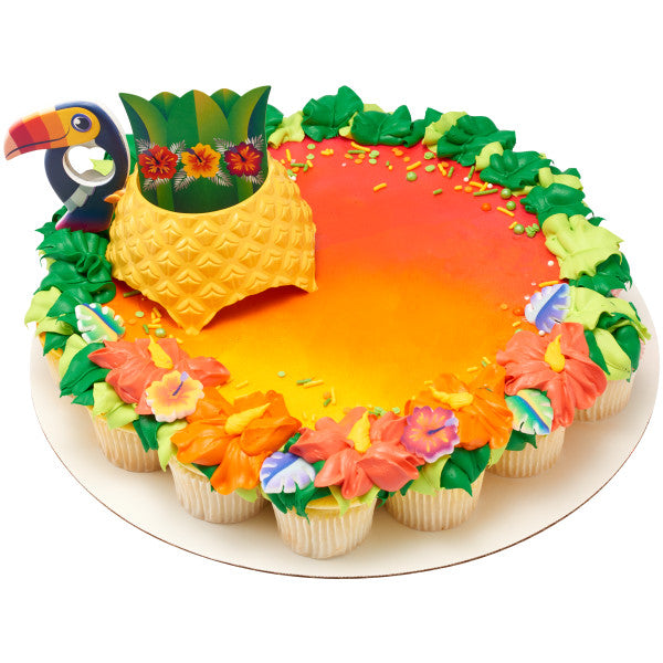 Tropical Vibes DecoSet and Edible Cake Topper Image Background