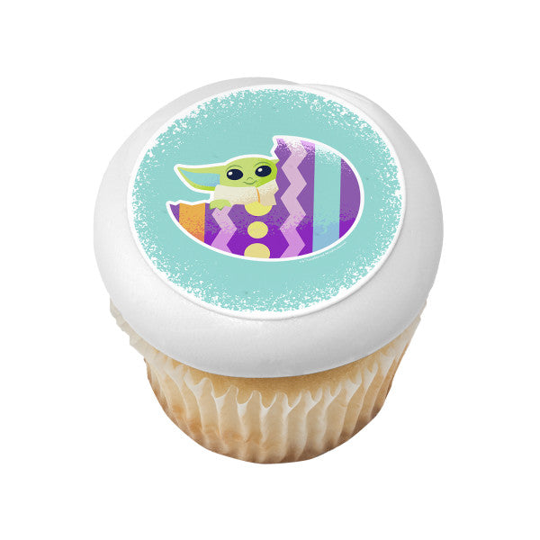 Star Wars Grogu Easter Egg Edible Cake Topper Image