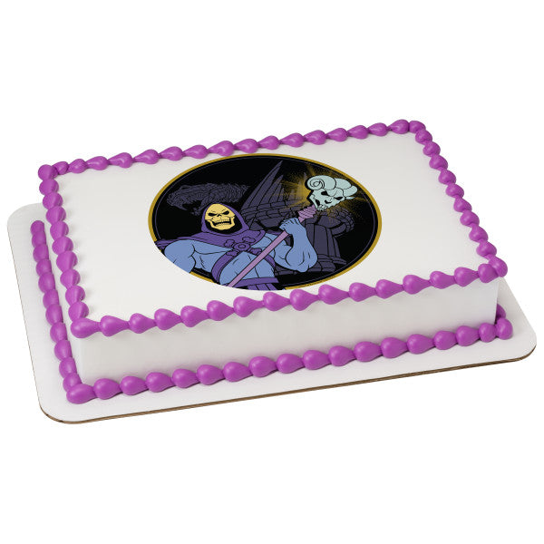 Masters of the Universe All Hail Skeletor Edible Cake Topper Image