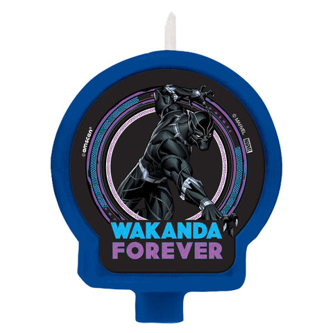 Black Panther Wakanda Forever Birthday Candle, 1ct