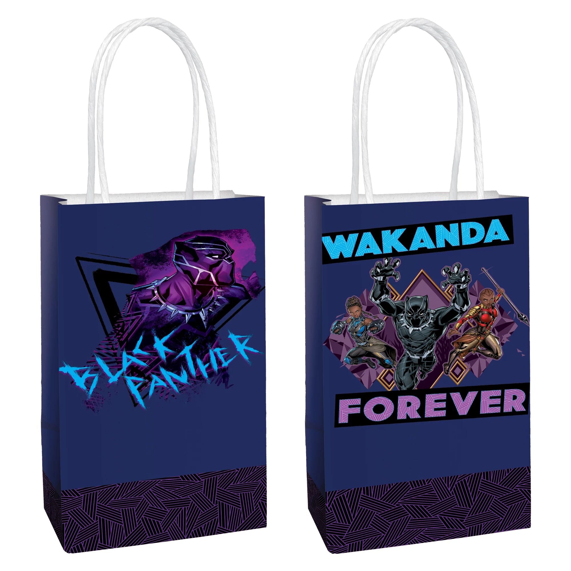 Black Panther Wakanda Forever Kraft Bags, 8ct