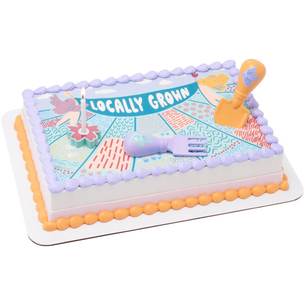 Locally Grown DecoSet and Edible Cake Topper Image Background A Birthday Place