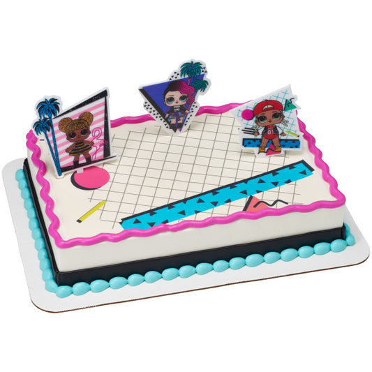 Kit de pastel LOL SURPRISE!™ Born to Sparkle y fondo de imagen de adorno comestible para pastel