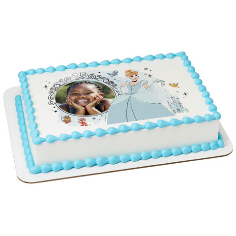 Princess Cinderella Edible Cake Topper Image Frame