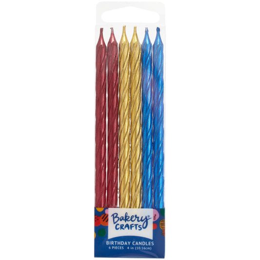 Metallic Tall Spiral Specialty Candles