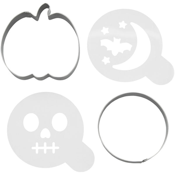 Happy Halloween Cookie Cutter and Stencil Set, 4-Piece Set