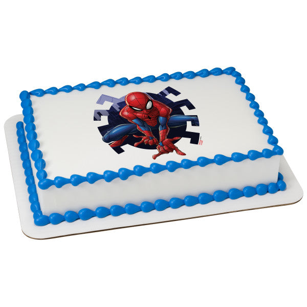 Marvel's Spider-Man Web Edible Cake Topper Image
