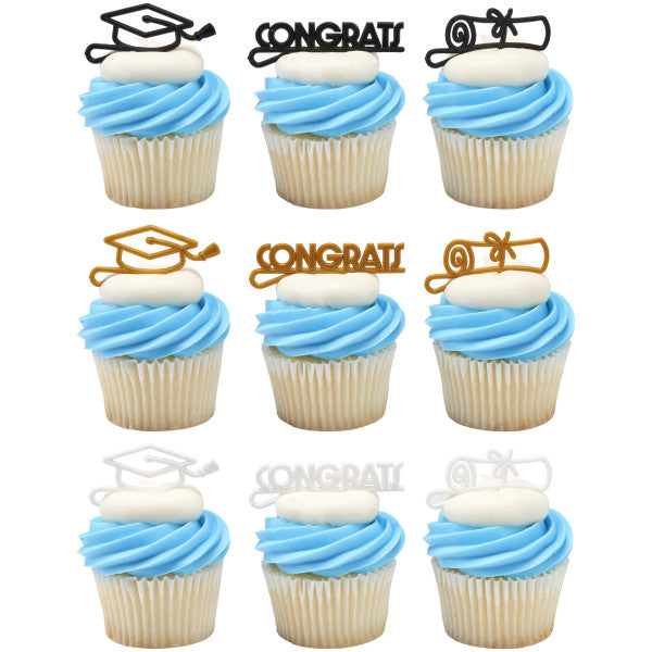 Graduation  Cupcake Layon 12ct