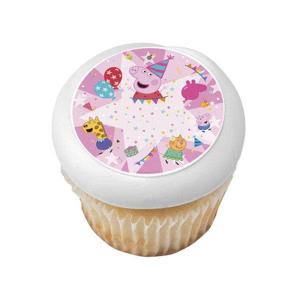 Peppa the Pig Peppa's Party Edible Cake Topper Image