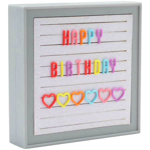 Celebration Letter Board DecoSet and Edible Cake Topper Image Background