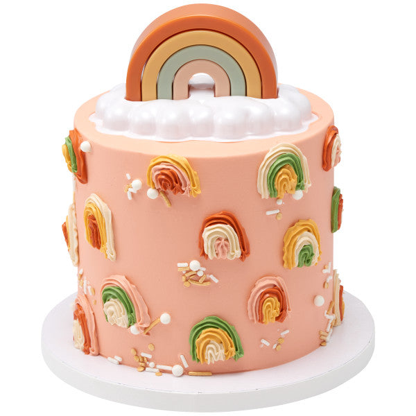 Boho Rainbow DecoSet and Edible Cake Topper Image Background