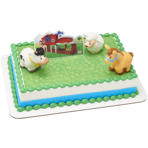 Fisher-Price Little People Barnyard DecoSet and Edible Cake Topper Image Background