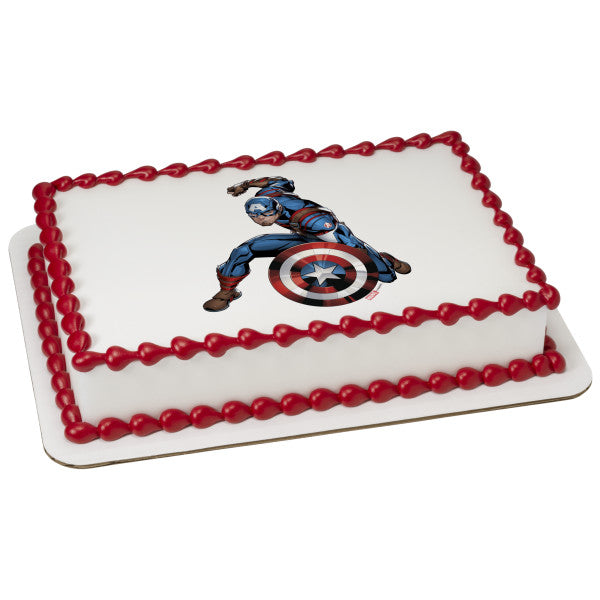 Marvel's Captain America Edible Cake Topper Image