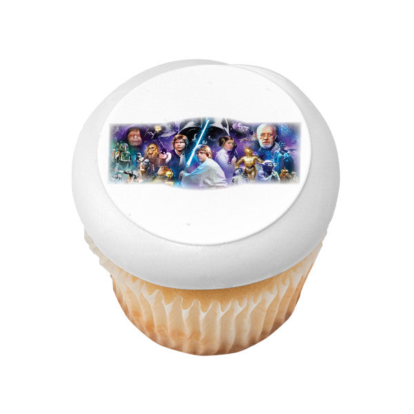 Imagen de adorno comestible para tarta de Star Wars™ Una galaxia muy, muy lejana