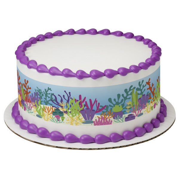 Coral Reef Edible Cake Topper Image Strips 3ct