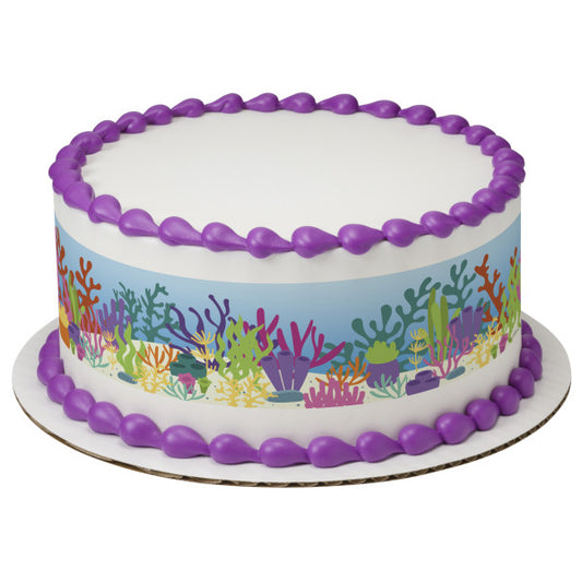 Coral Reef Edible Cake Topper Image Strips 3ct