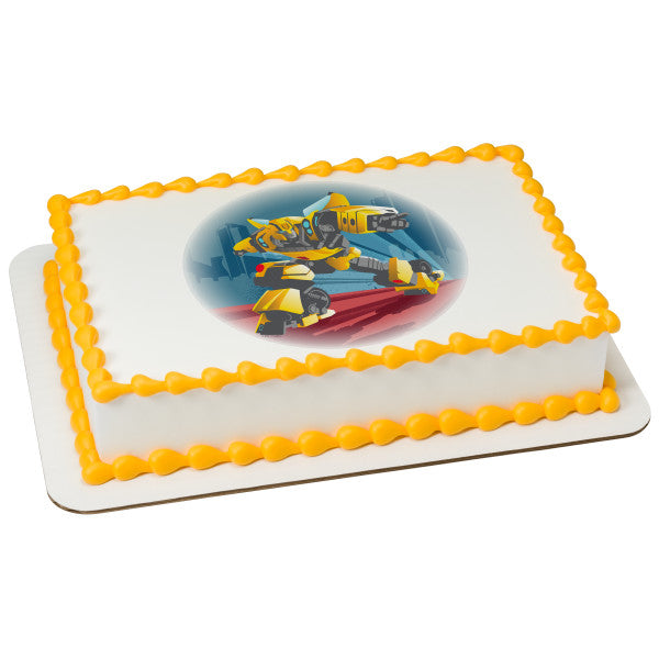 Transformers Bumble Bee Edible Image Cake Topper (8 inch Round)