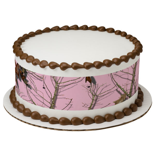 Mossy Oak® Break-Up Pink Edible Cake Topper Image Strips