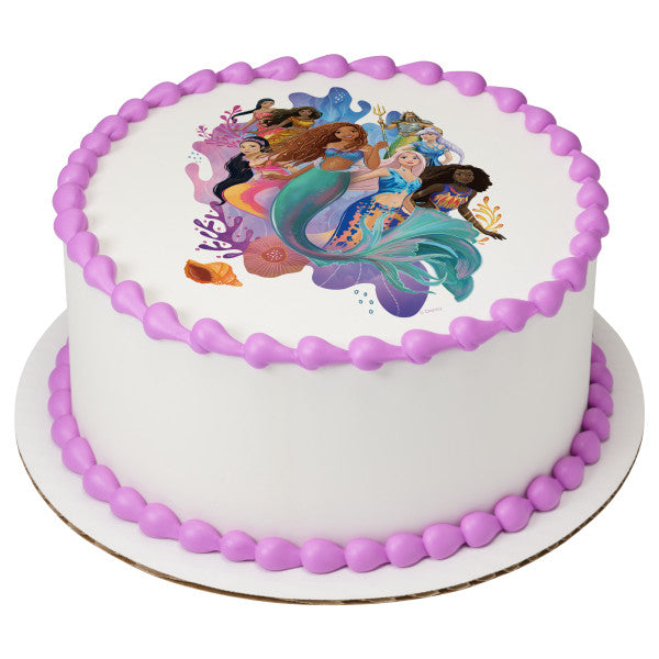 The Little Mermaid Sisters of the Sea Edible Cake Topper Image