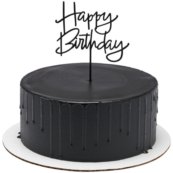 Happy Birthday Black Vertical Layon