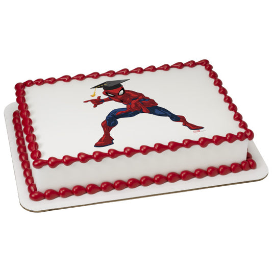 Marvel's Spider-Man™ Graduation  Edible Cake Topper Image