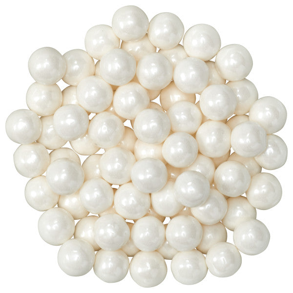 Edible Sugar Pearls Pearlized Grande White