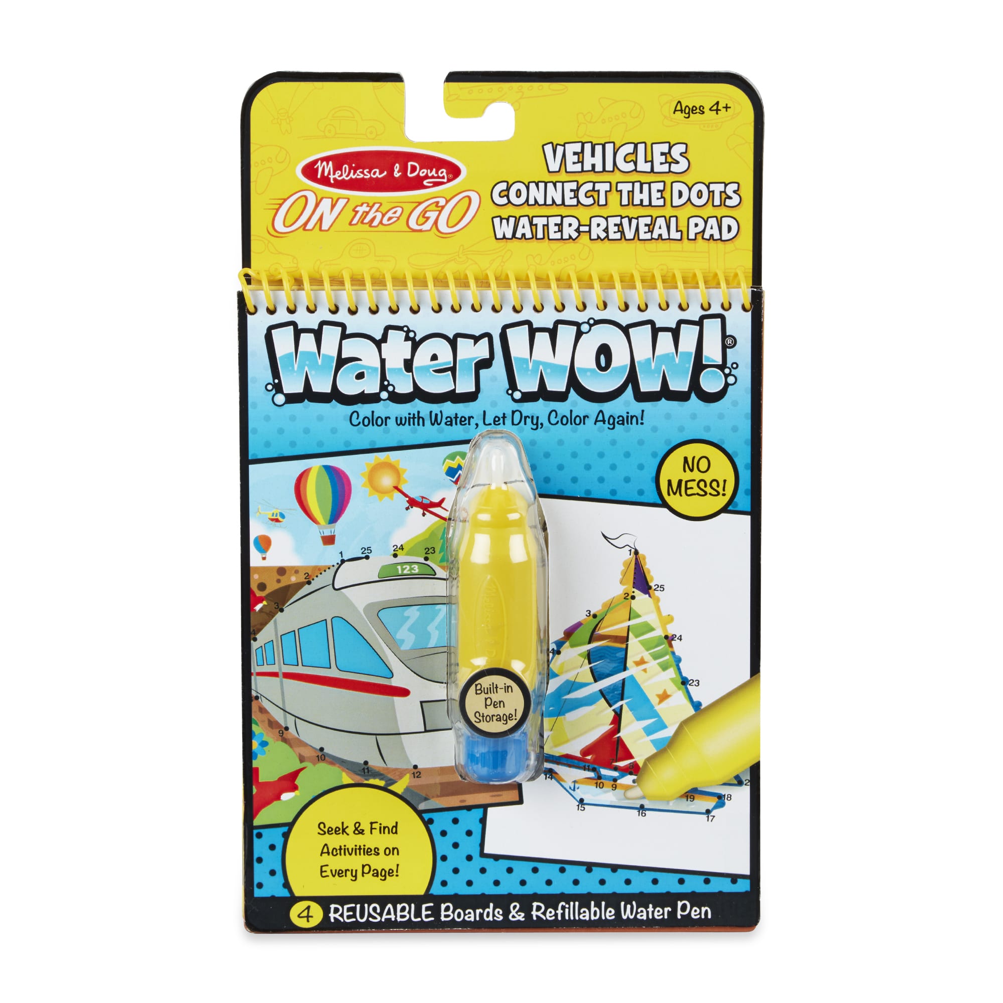 Water Wow! Vehicles Connect the Dots - On the Go Travel Activity