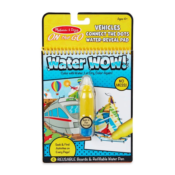 Water Wow! Vehicles Connect the Dots - On the Go Travel Activity