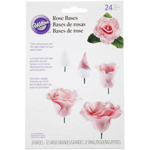 Gum Paste Rose Bases, 24-Count