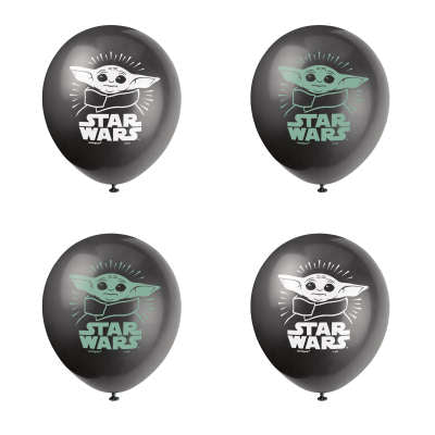Star Wars Mandalorian The Child 12" Latex Balloons, 8ct