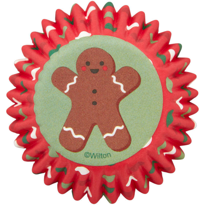 Gingerbread Man Mini Paper Christmas Cupcake Liners, 100-Count – A Birthday  Place