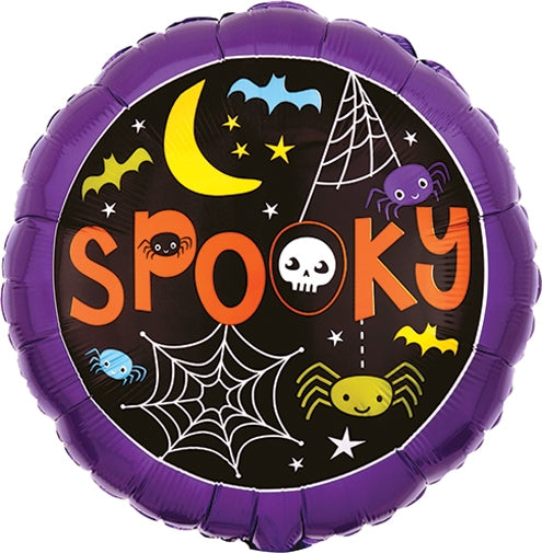 Halloween Spooky Web & Spiders 18" Foil Balloon